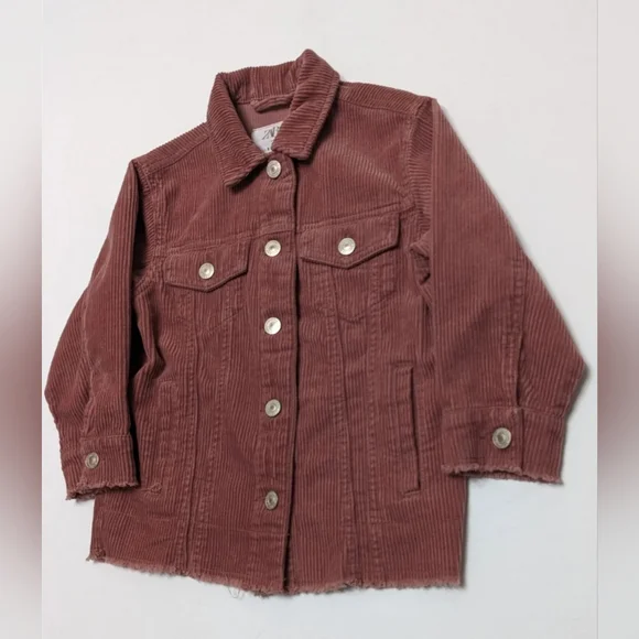 ZARA KIDS Dusty Pink Corduroy Jacket Size 5